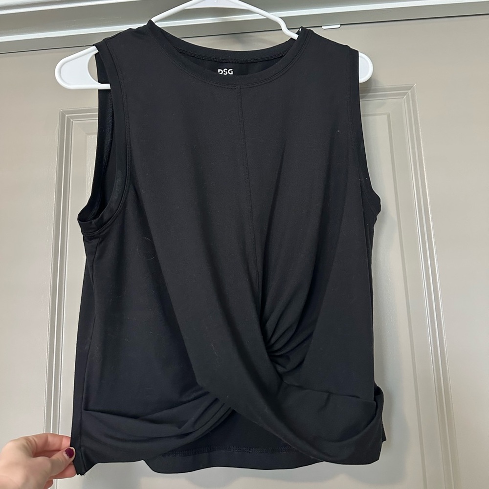 DSG Women's Black Twist Front Tank Top